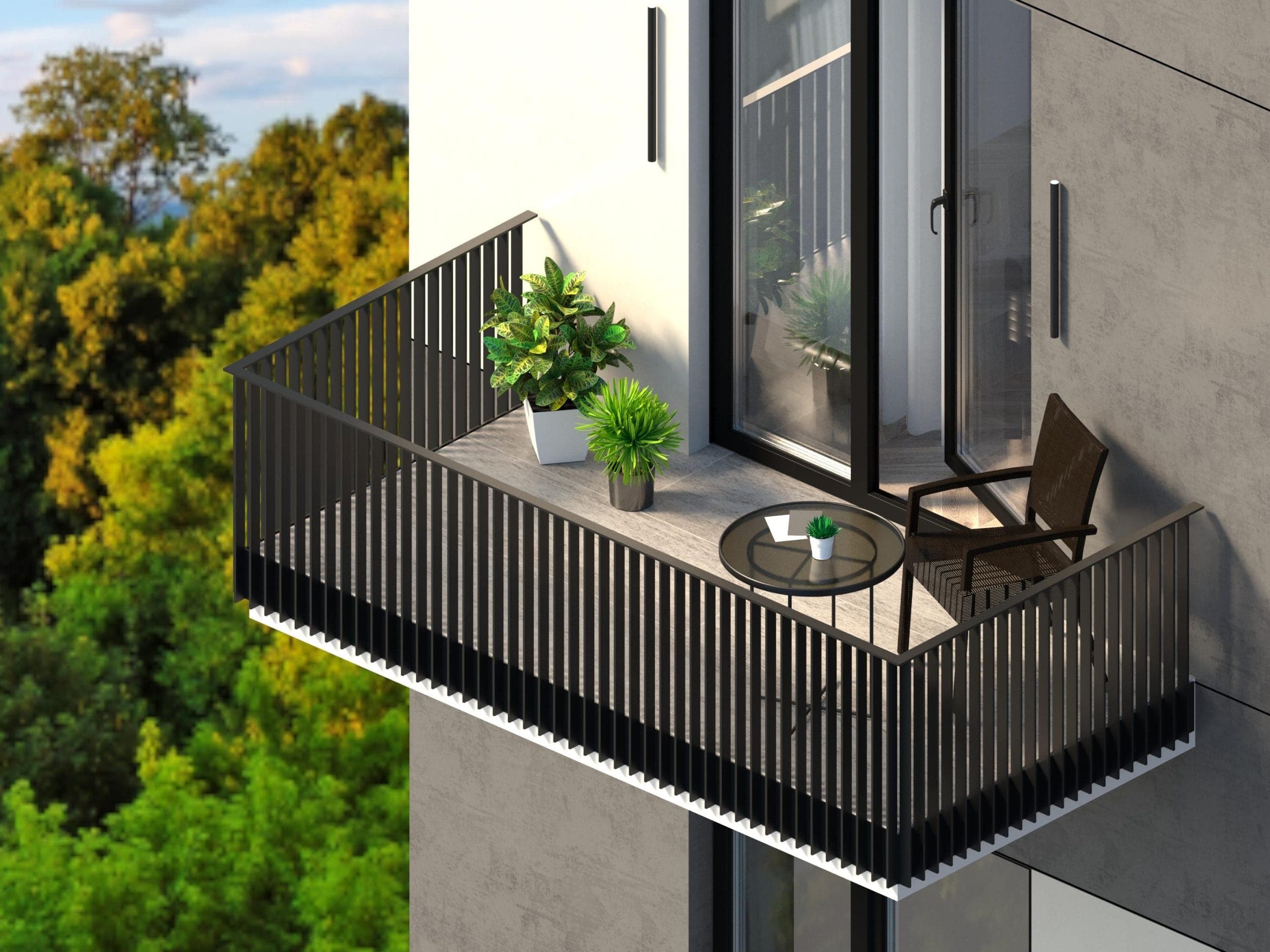 Ferforje balkon korkuluğu ve balkon korkuluğu yüksekliği örneği