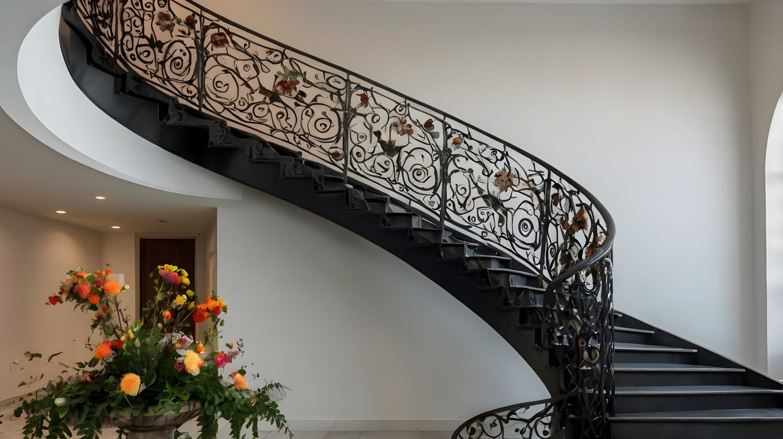 ferforje merdiven korkuluğu ve tırabzan modeli