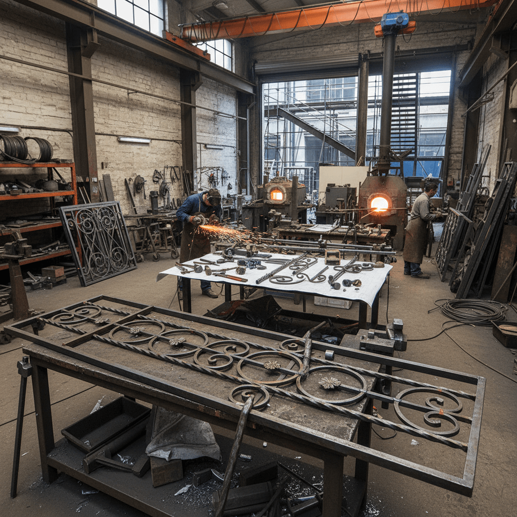 Ferforje imalat sürecinde demirin şekillendirilmesi